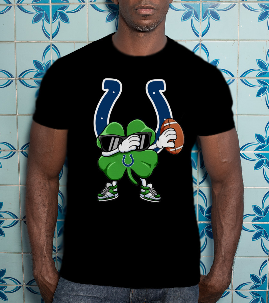 Indianapolis Colts Shamrock Football Mascot T-Shirt