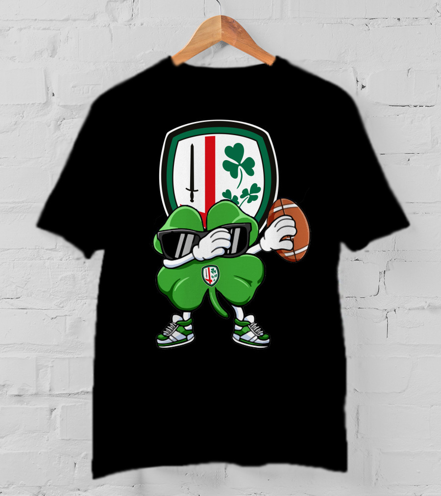 London Irish Shamrock Rugby Football Mascot T-Shirt