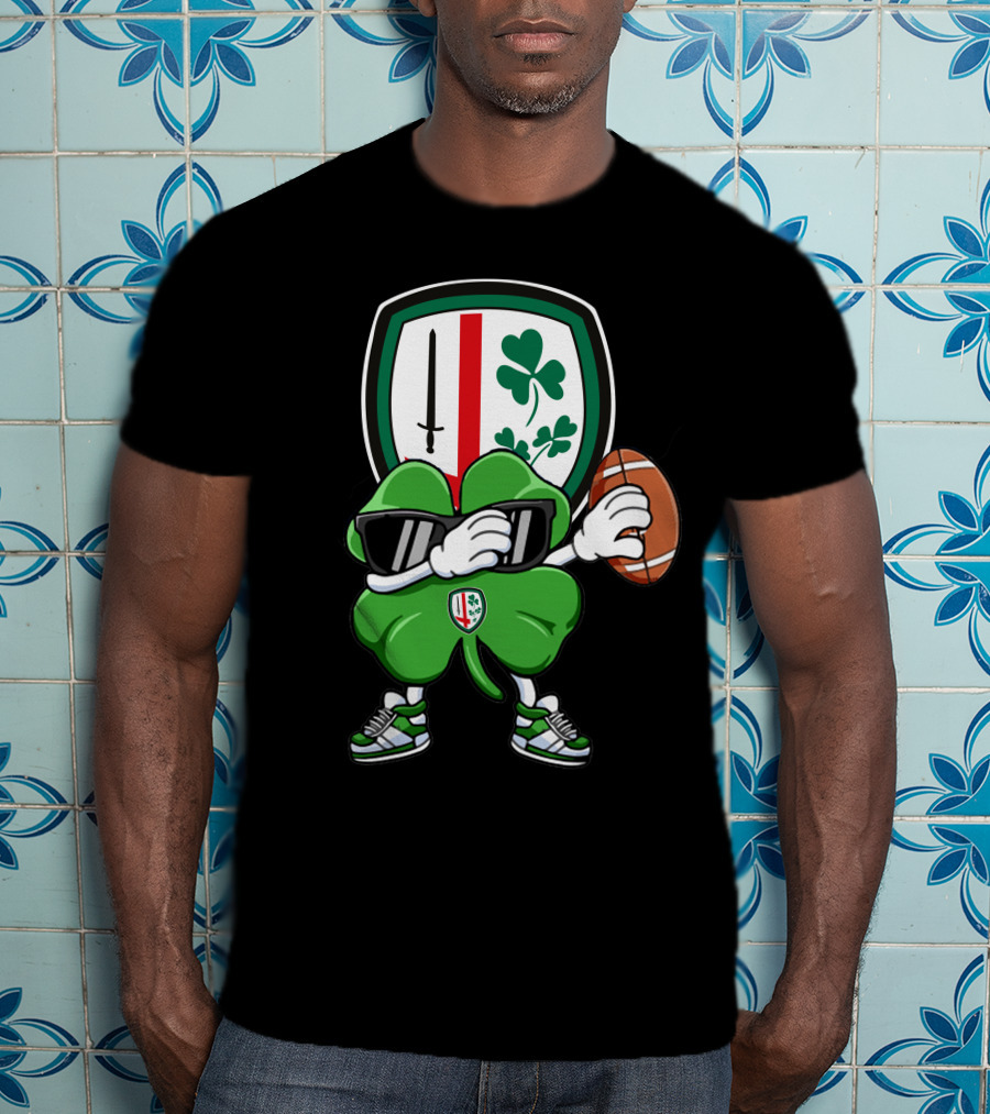 London Irish Shamrock Rugby Football Mascot T-Shirt