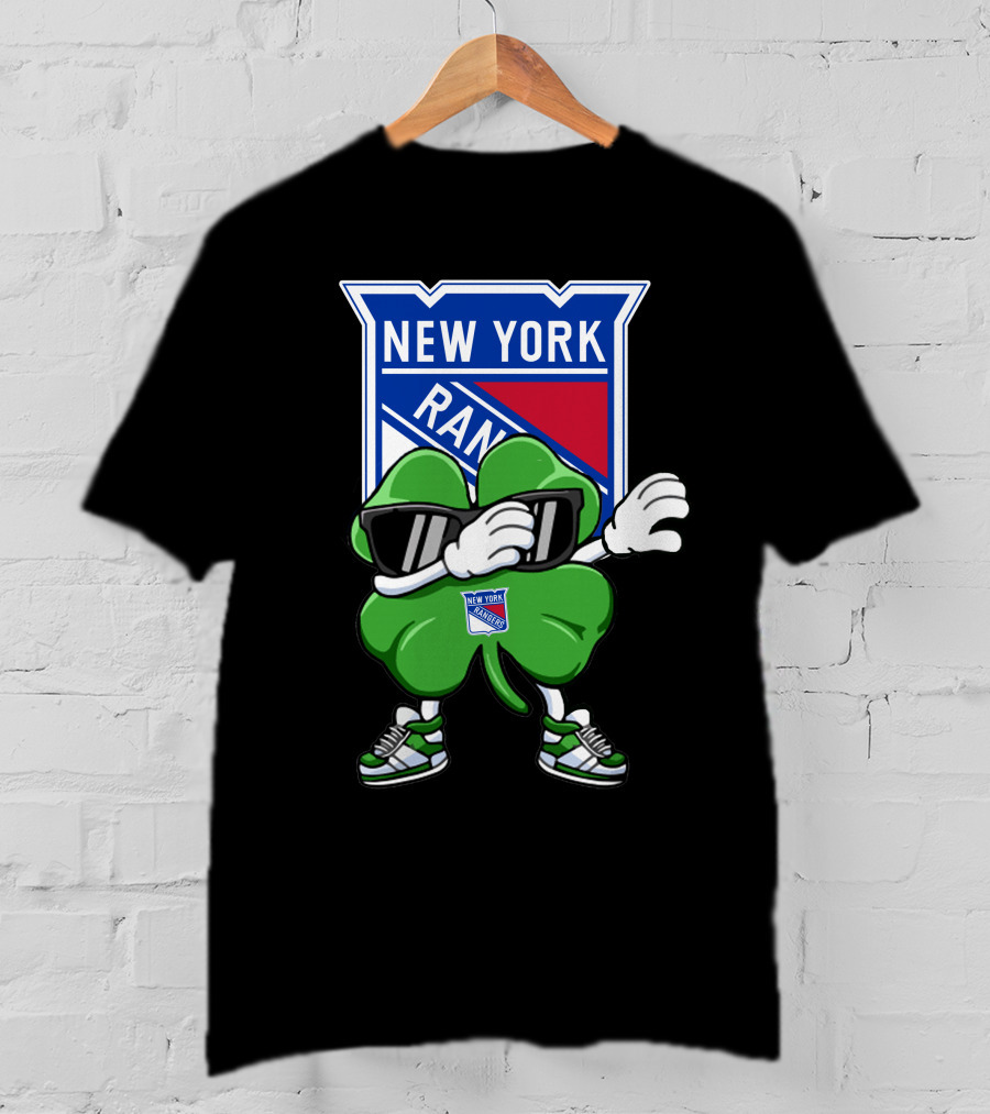 New York Rangers Clover Mascot Dabbing T-Shirt