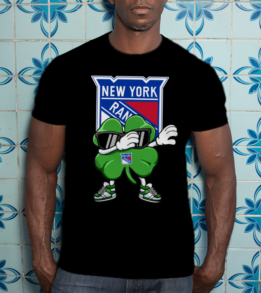 New York Rangers Clover Mascot Dabbing T-Shirt