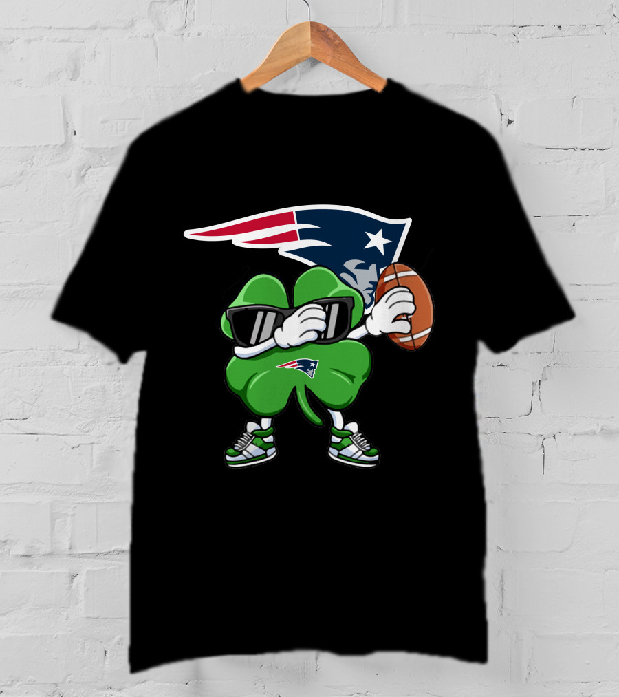 Patriots Football Shamrock Dab T-Shirt