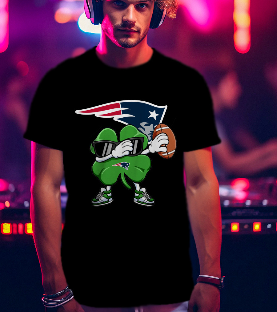 Patriots Football Shamrock Dab T-Shirt