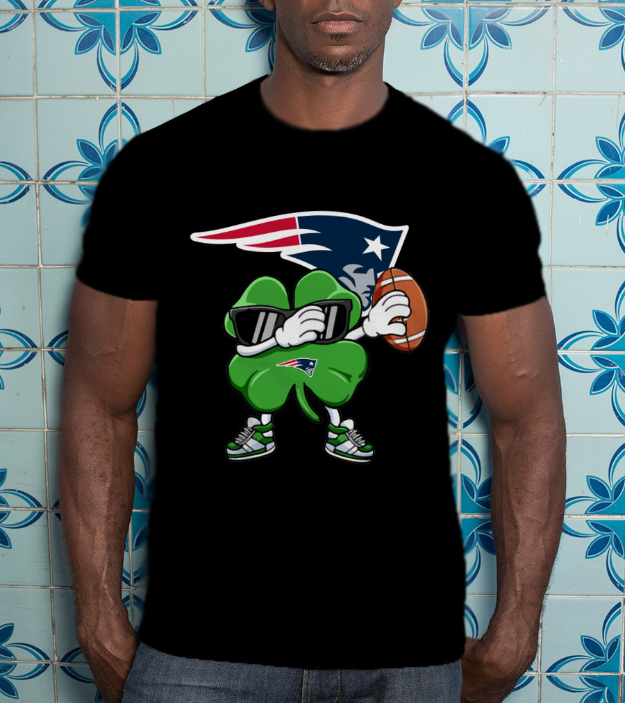 Patriots Football Shamrock Dab T-Shirt