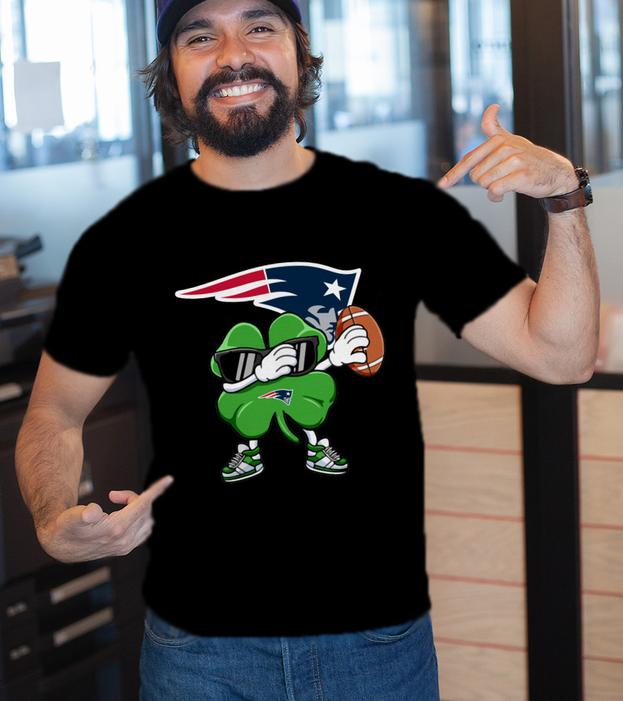 Patriots Football Shamrock Dab T-Shirt