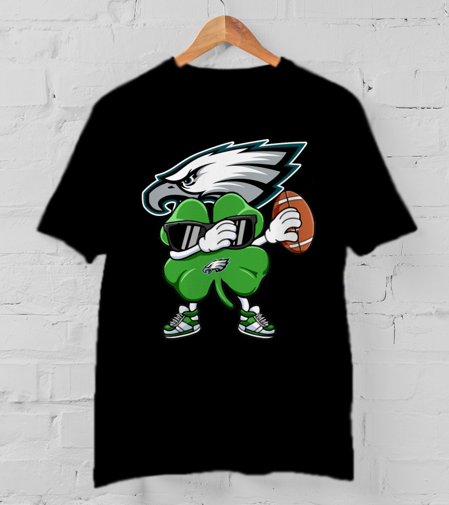 Philadelphia Eagles Shamrock Football Mascot T-Shirt