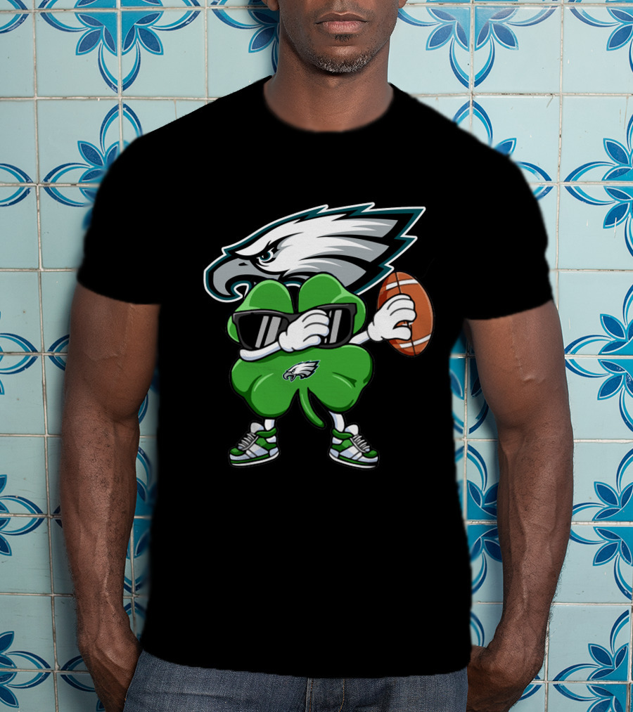 Philadelphia Eagles Shamrock Football Mascot T-Shirt