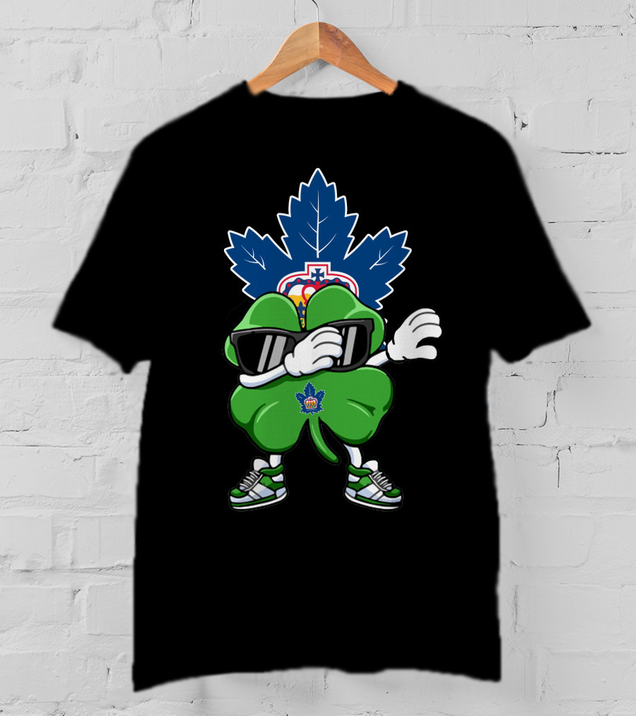 Toronto Marlies Clover Leaf Mascot With Sunglasses And Sneakers T-Shirt