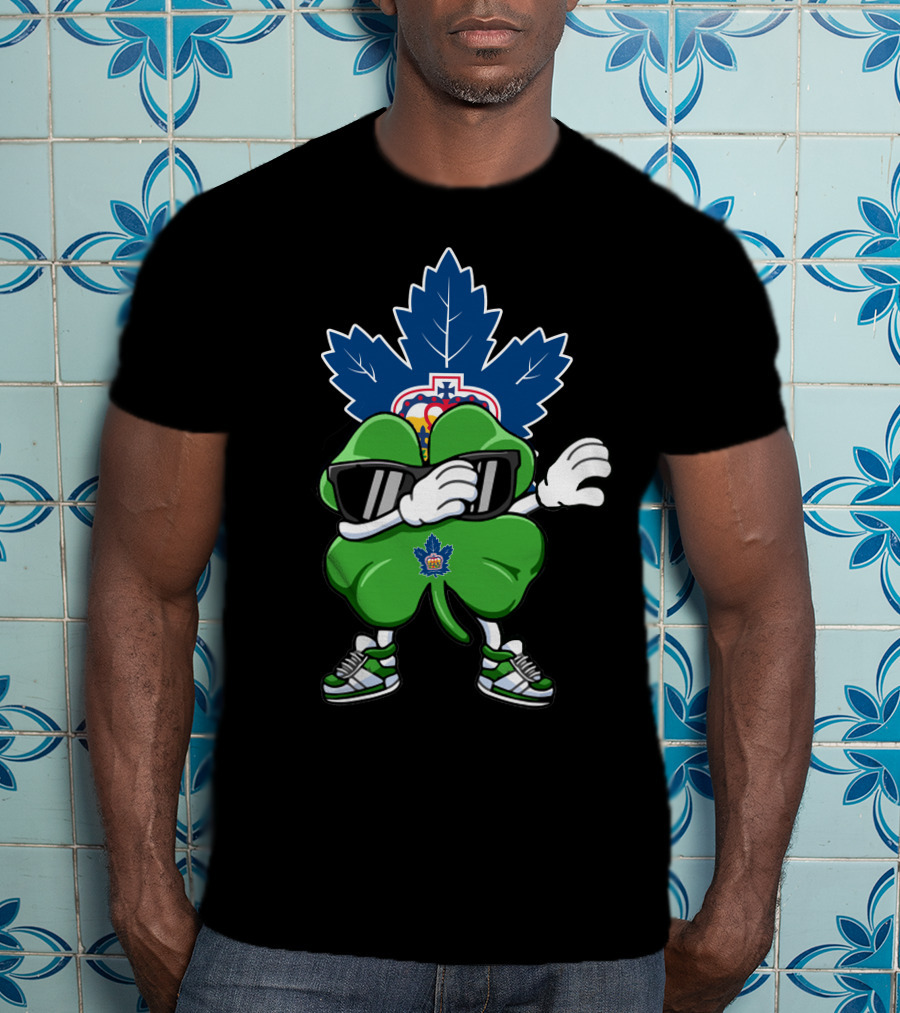 Toronto Marlies Clover Leaf Mascot With Sunglasses And Sneakers T-Shirt