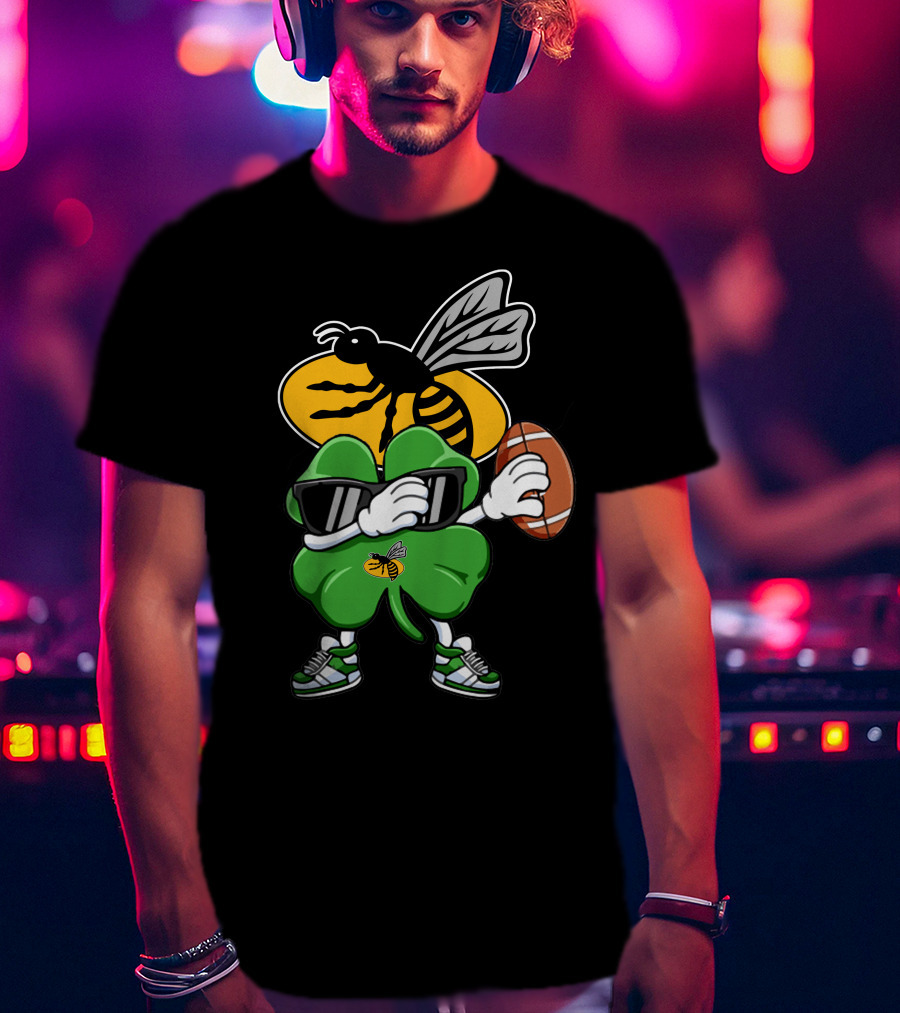 Wasps RFC Shamrock With Sunglasses And Football T-Shirt