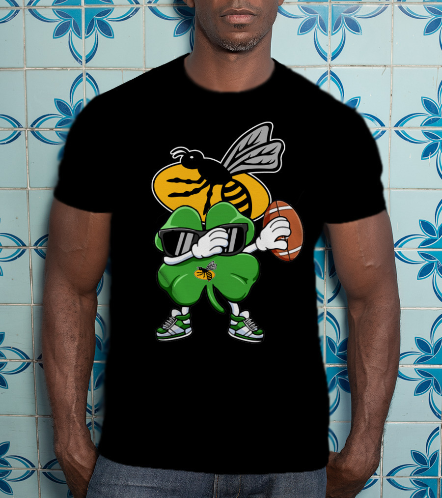 Wasps RFC Shamrock With Sunglasses And Football T-Shirt