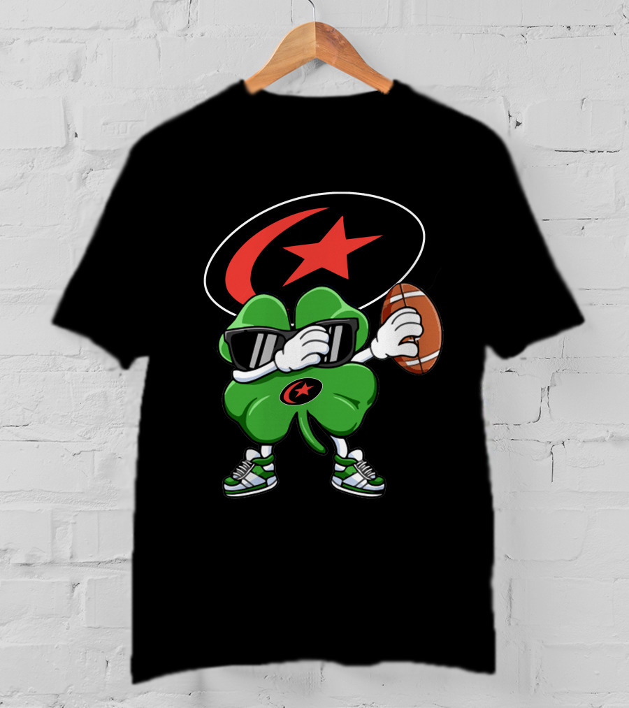 Saracens Rugby Lucky Clover Star Logo Football T-Shirt