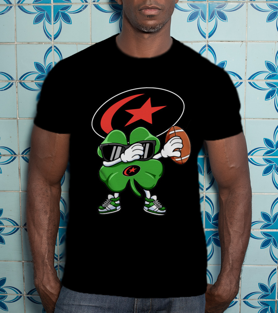 Saracens Rugby Lucky Clover Star Logo Football T-Shirt
