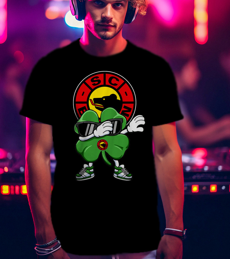 SC Bern Cool Clover Mascot With Sunglasses And Bear T-Shirt