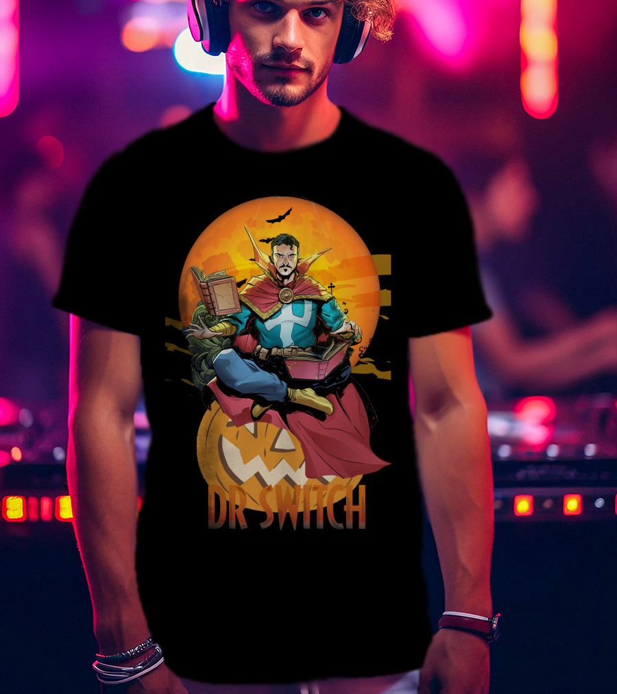 DR SWITCH DS1109 Halloween Comic Character Pumpkin T-Shirt