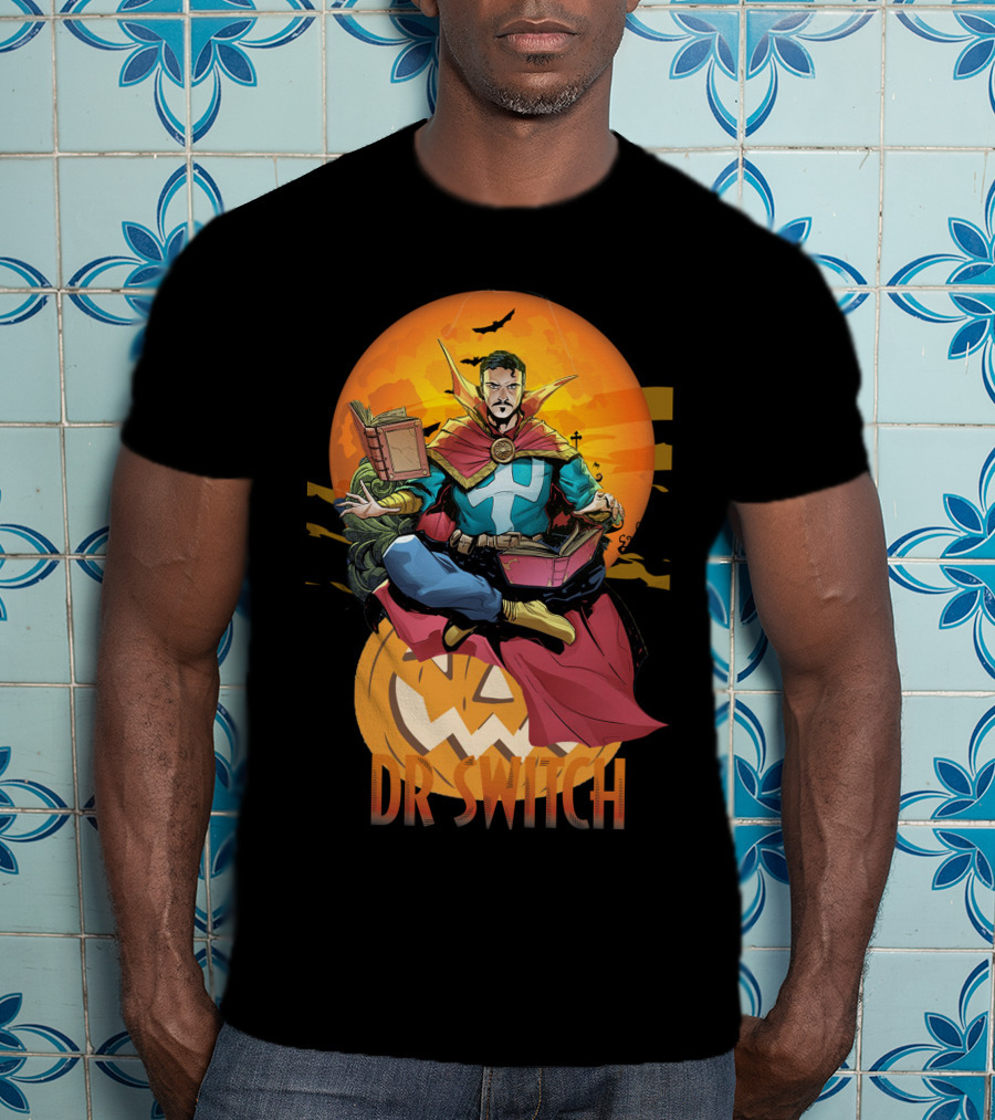 DR SWITCH DS1109 Halloween Comic Character Pumpkin T-Shirt