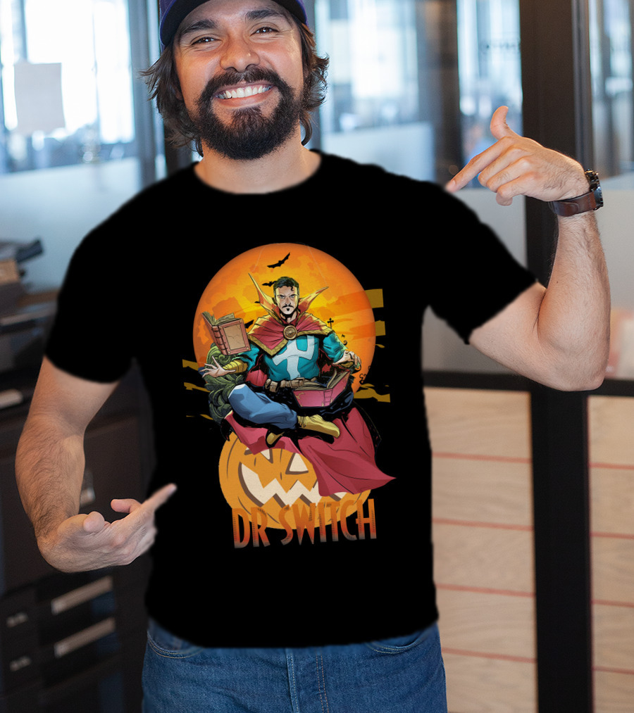 DR SWITCH DS1109 Halloween Comic Character Pumpkin T-Shirt