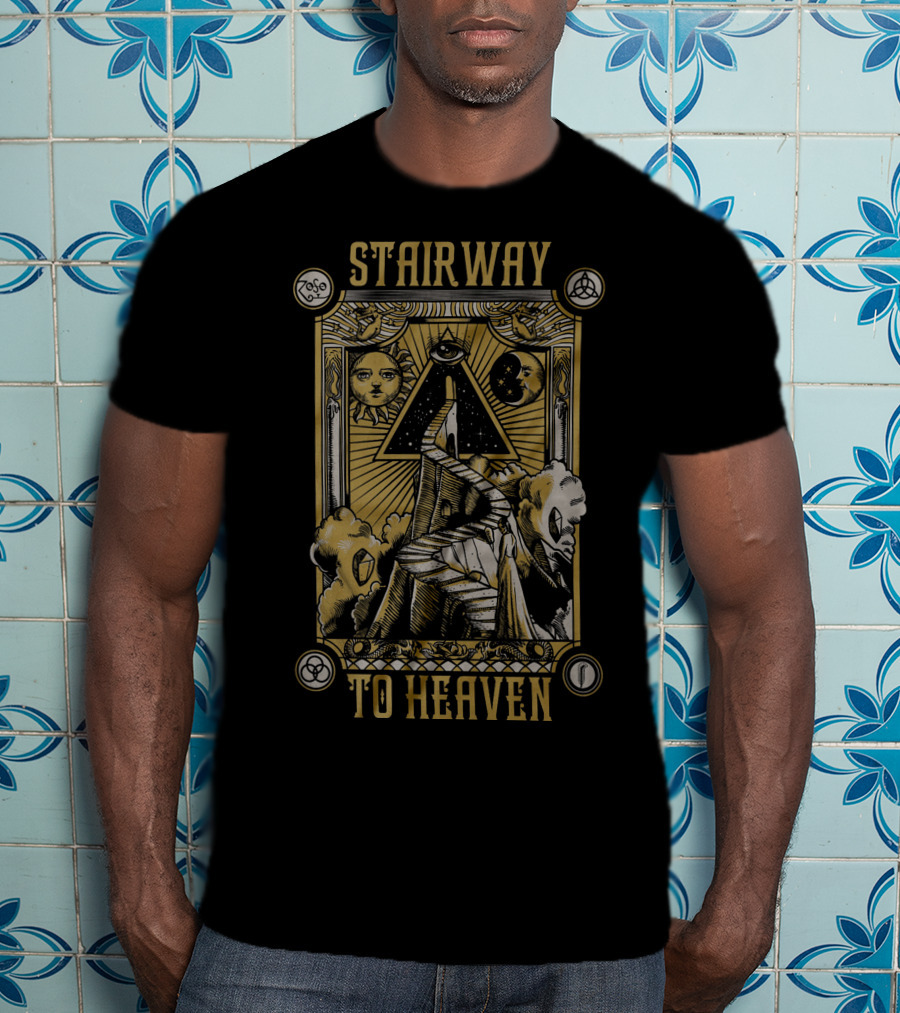 Stairway To Heaven Zoso Sun Moon Pyramid Eye T-Shirt