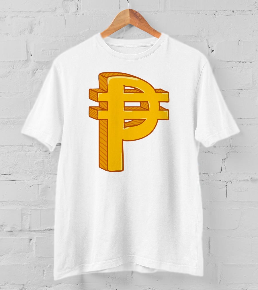 Peso Currency Symbol Philippines Gold T-Shirt