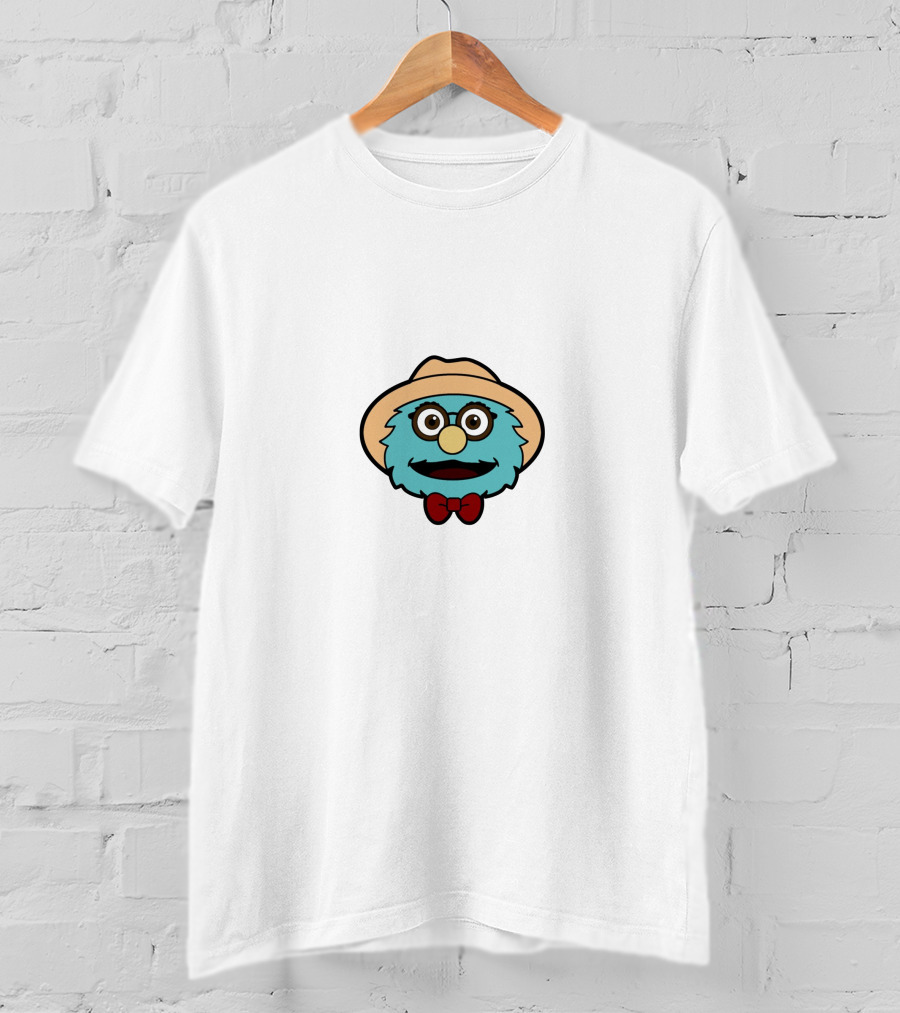 Puppet History Blue Puppet Professor With Hat And Bow Tie T-Shirt