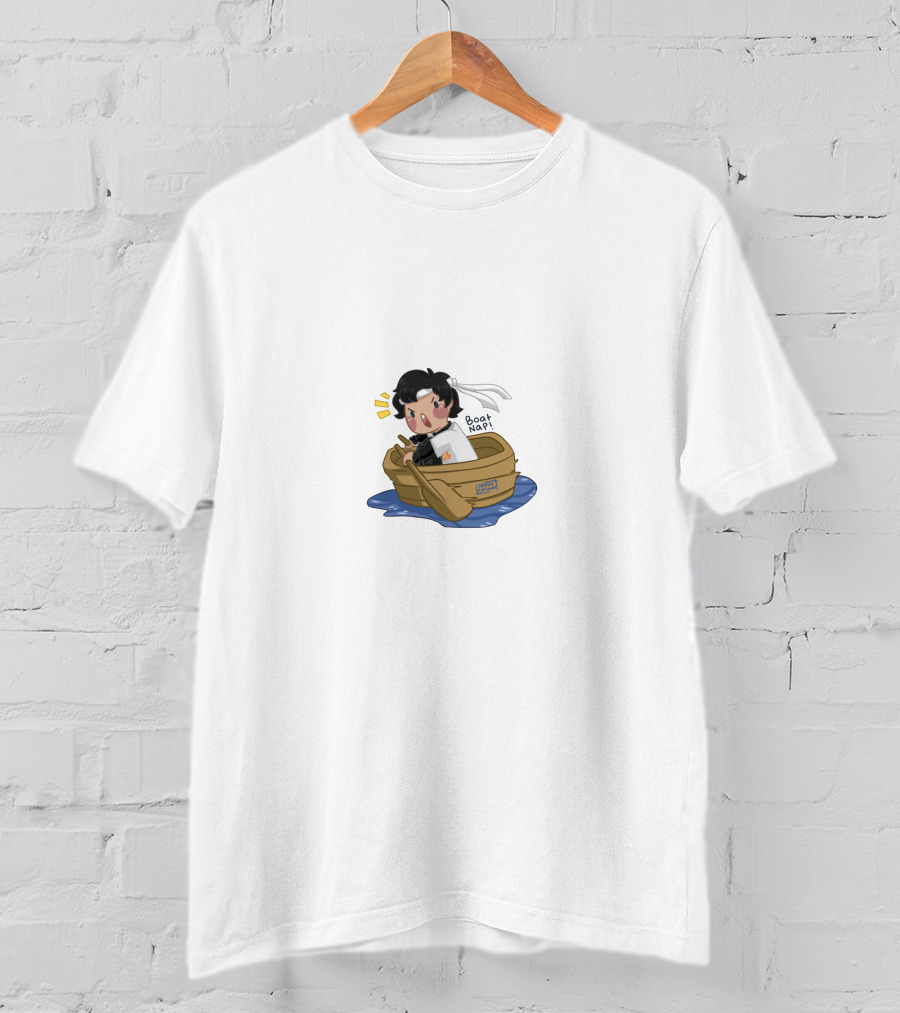Sapnap Boatnap Cute Chibi Character In A Rowboat On Water T-Shirt