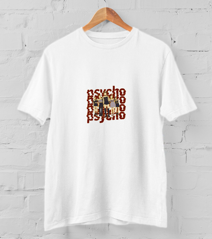 Psycho Text With Group Of People T-Shirt