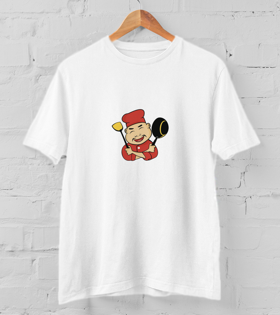 Jcook Chef Cartoon With Spatula And Pan T-Shirt