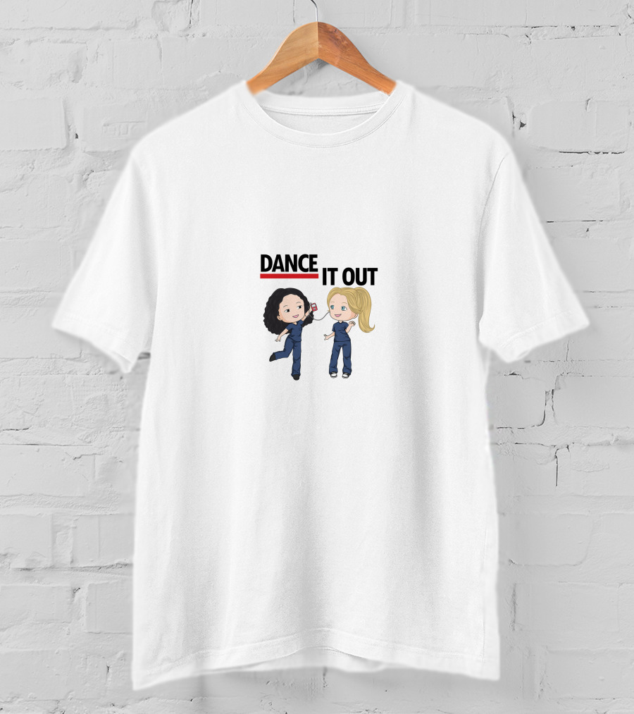 Greys Anatomy Dance It Out Chibi Characters T-Shirt