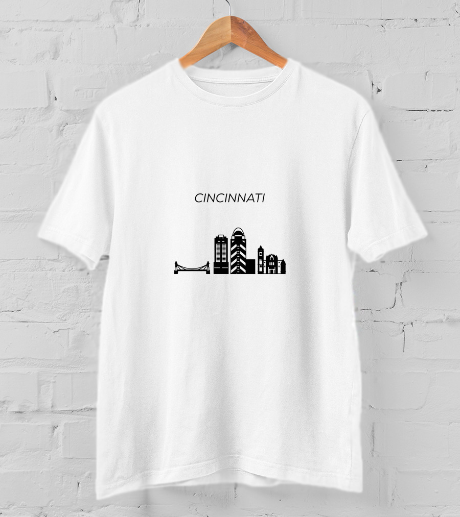 Cincinnati Skyline Landmarks T-Shirt