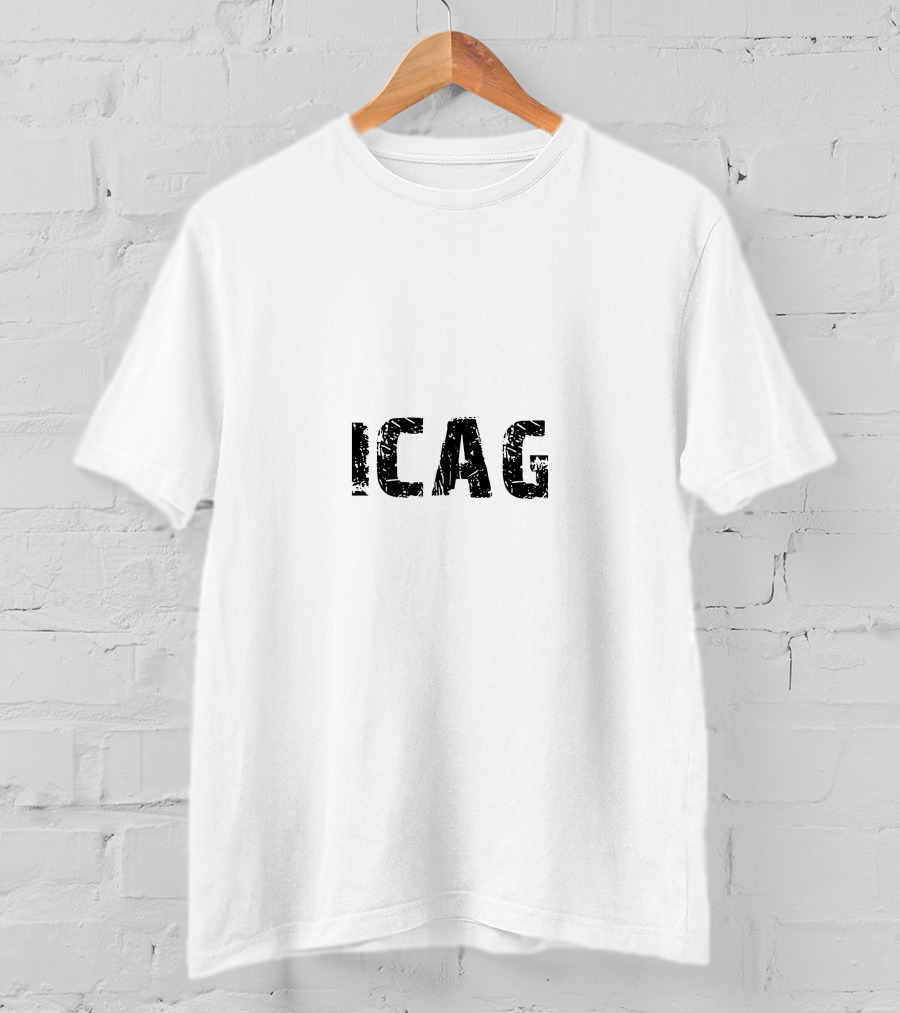 ICAG Distressed Lettering T-Shirt