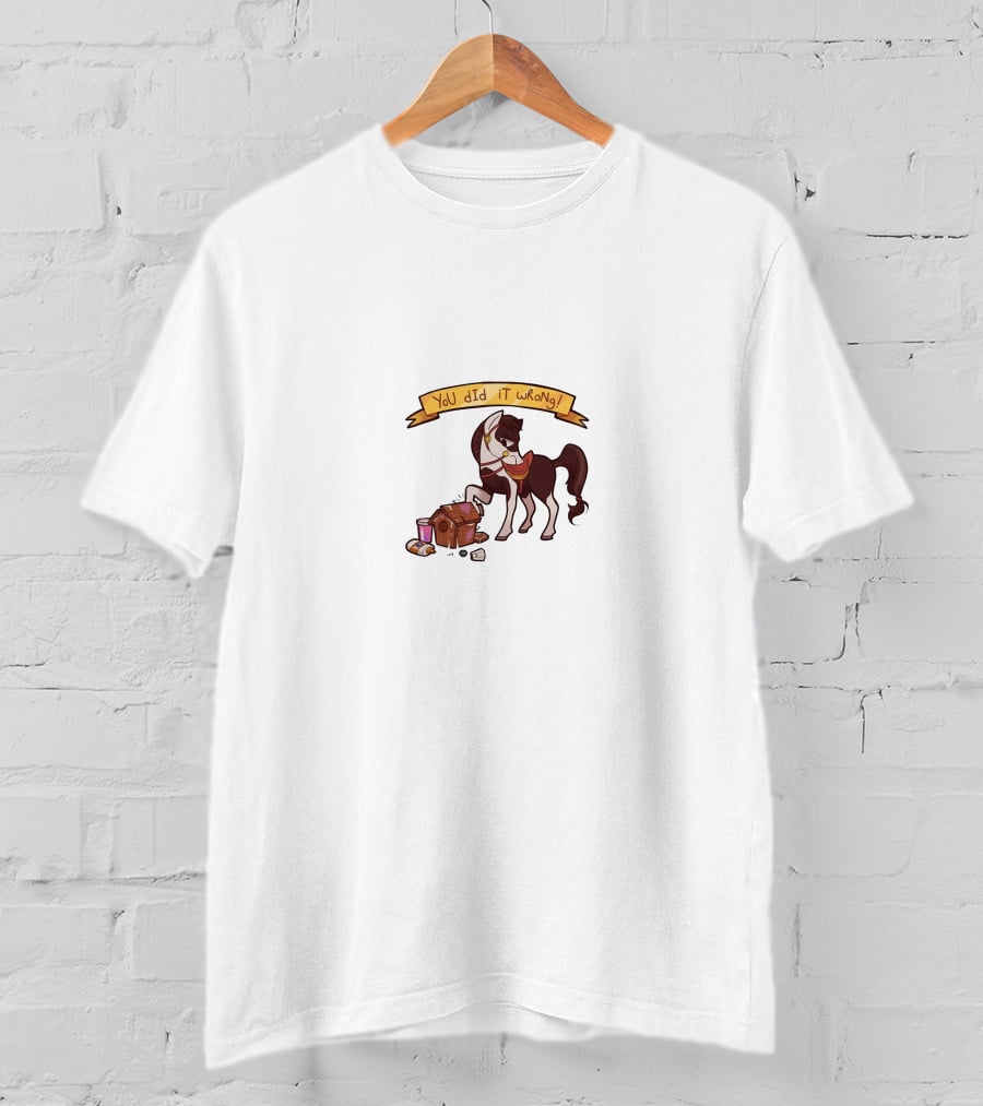 You Did It Wrong Horse Chest Nerdecrafter T-Shirt