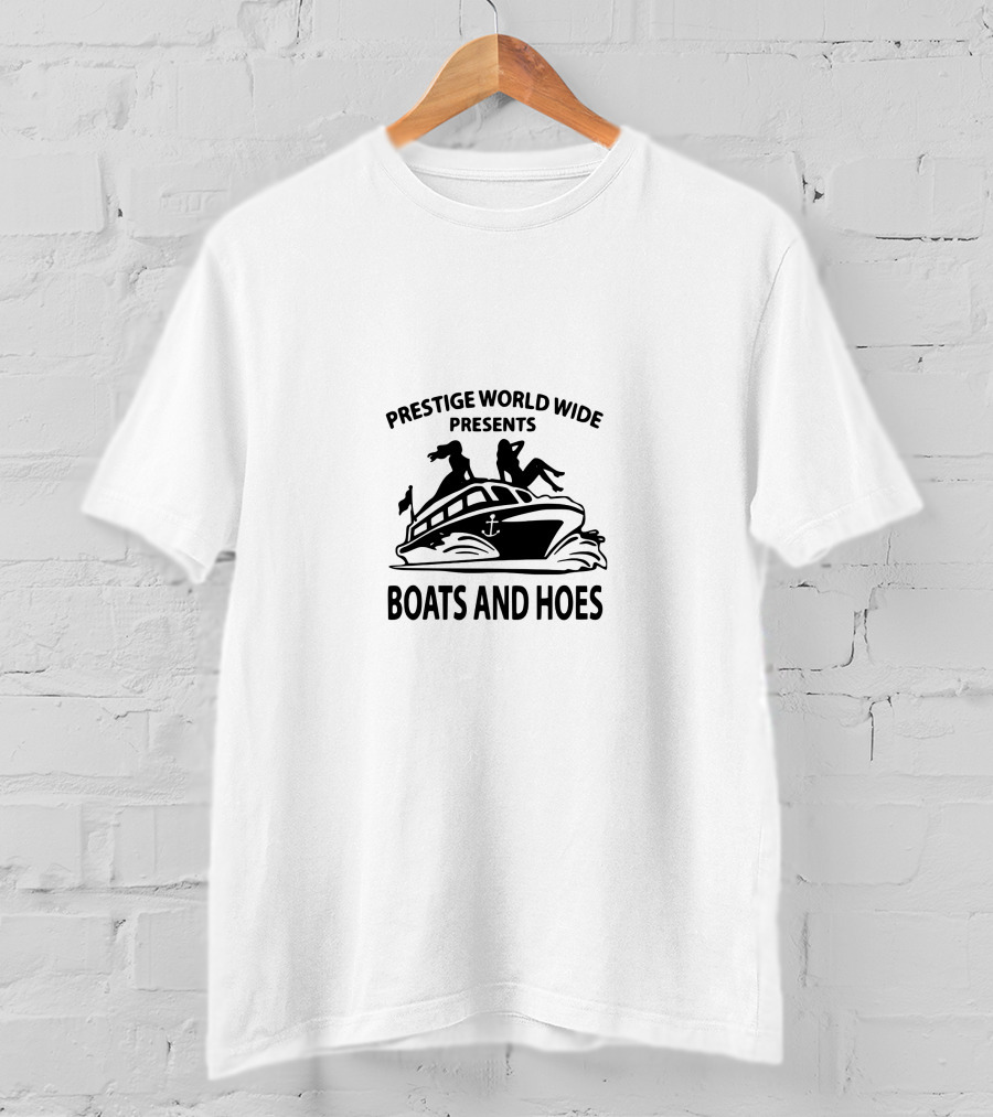 Prestige Worldwide Presents Boats And Hoes Step Brothers T-Shirt
