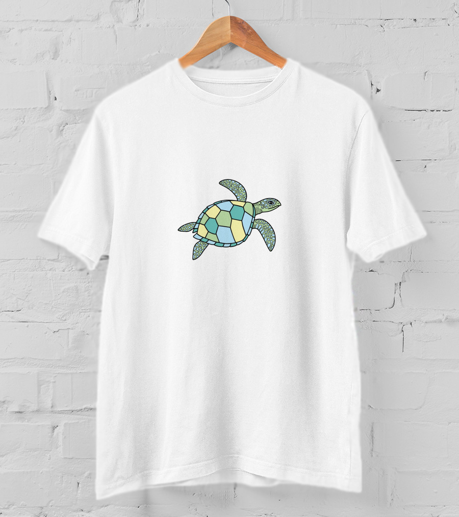 Stephanie Soo Sea Turtle Hexagon T-Shirt