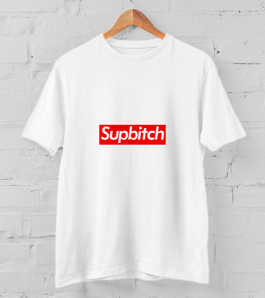 Supbitch Red Box Logo Streetwear T-Shirt
