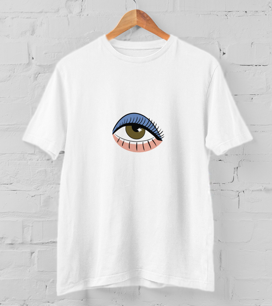 Bailey Sarian Palette Eye Graphic Blue Eyeshadow T-Shirt