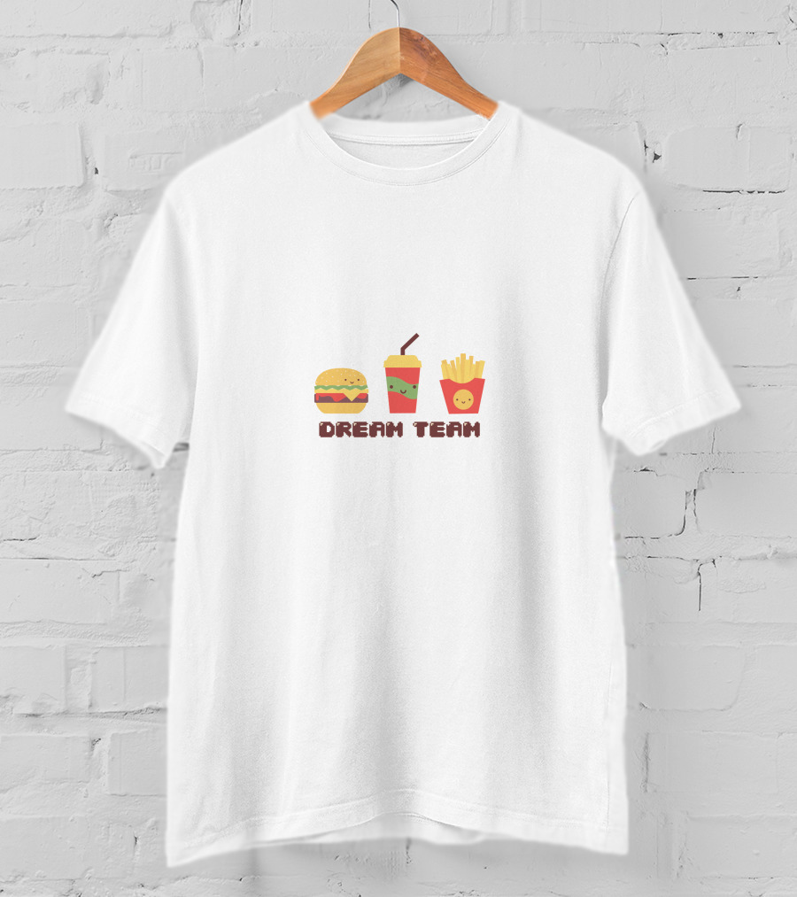 Dream Team Burger Fries Drink Trio T-Shirt