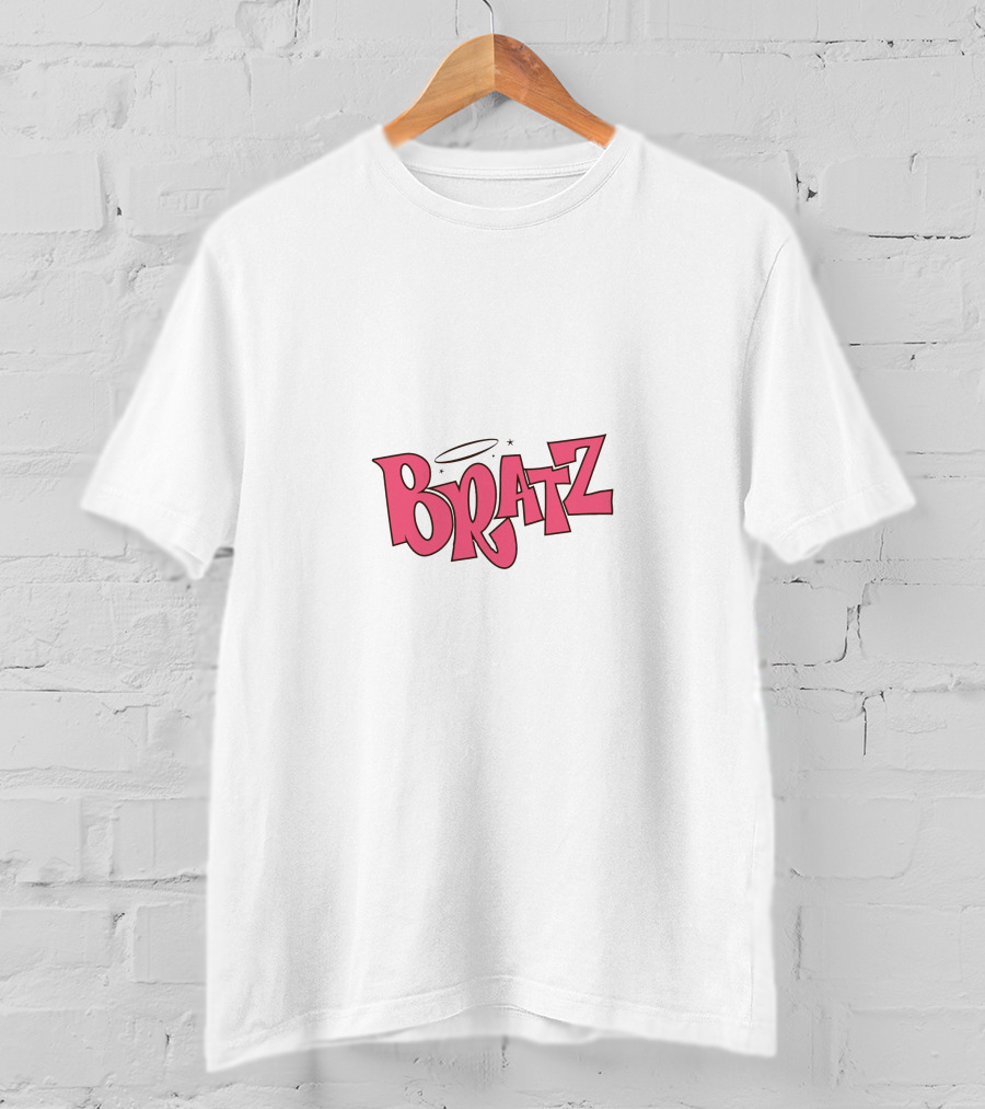 Bratz Pink Logo With Halo And Star Accents T-Shirt