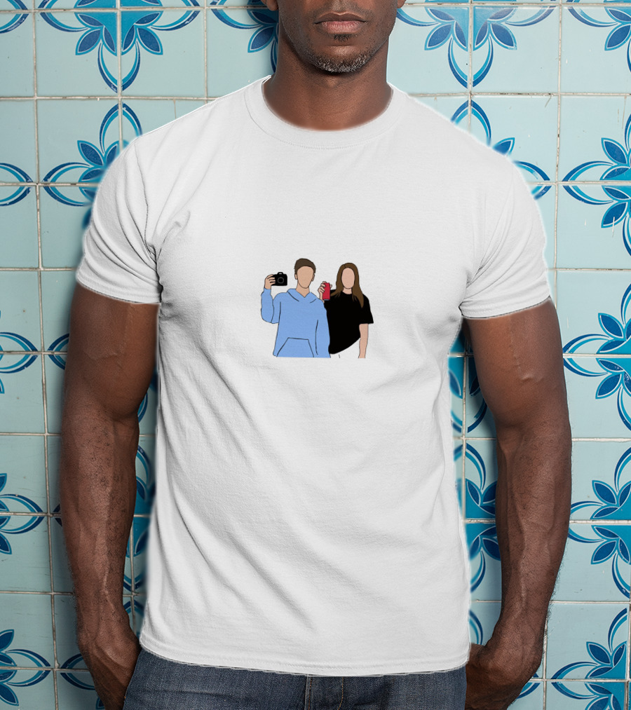 Sinjin Drowning Camera And Drink Duo T-Shirt