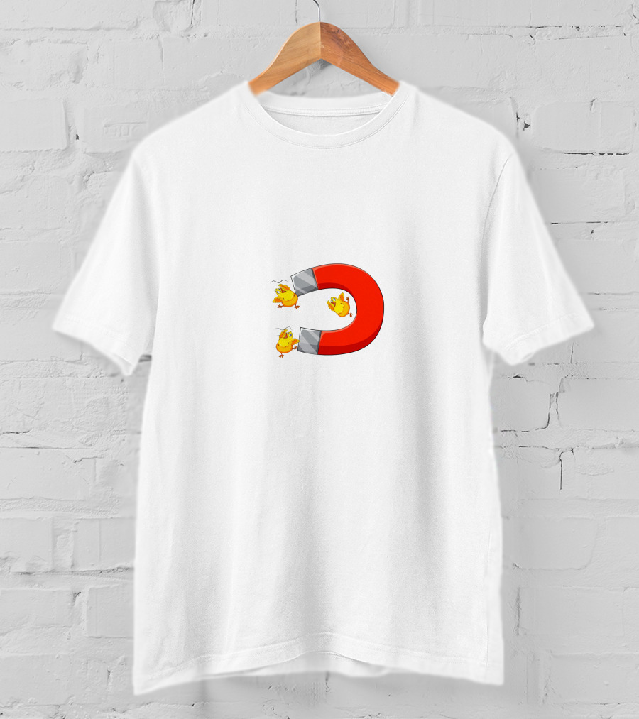 Chicks In The Office Magnet Attraction With Chicks Flying T-Shirt