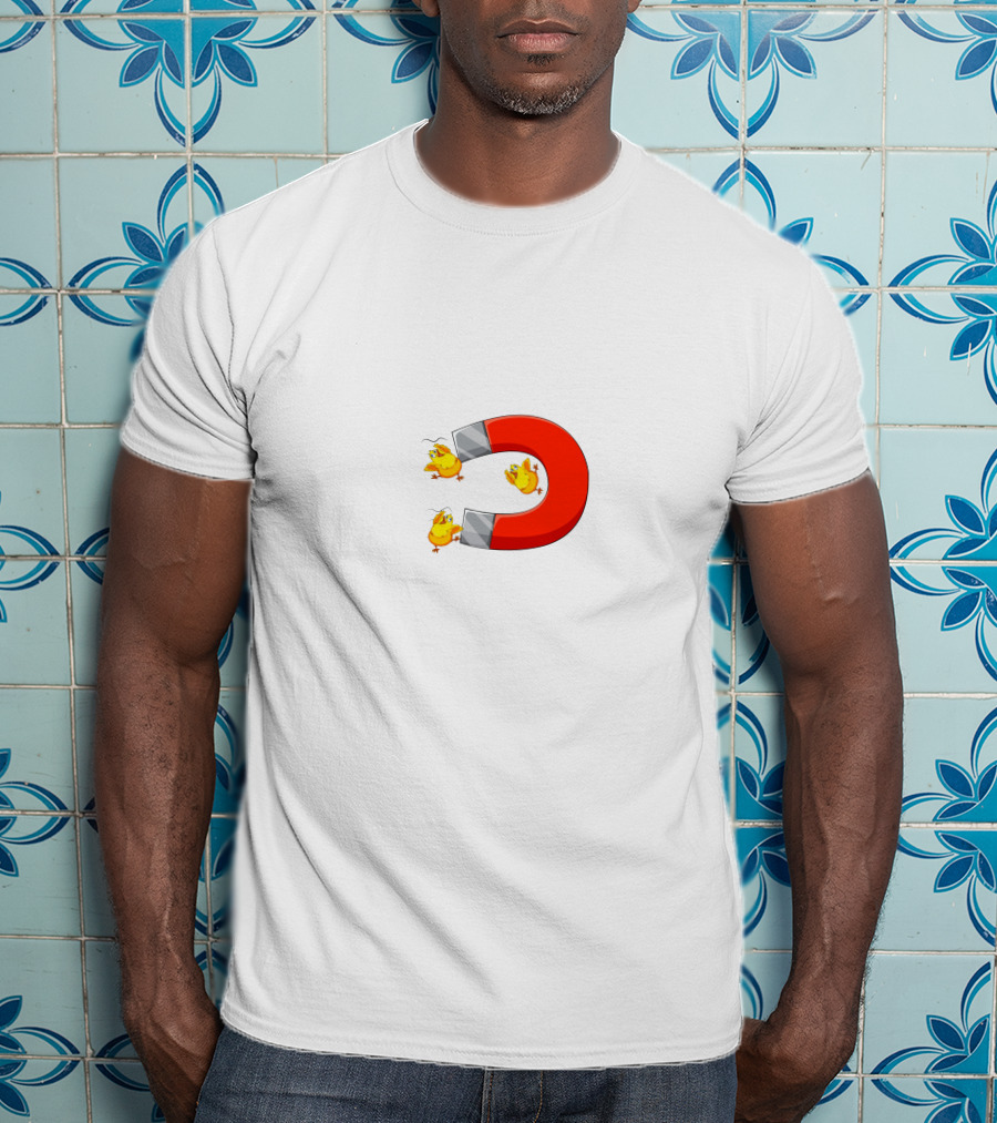 Chicks In The Office Magnet Attraction With Chicks Flying T-Shirt