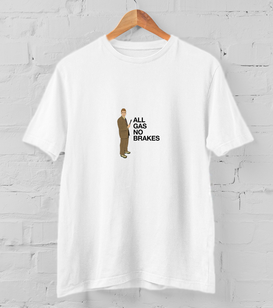 ALL GAS NO BRAKES Man With Microphone T-Shirt