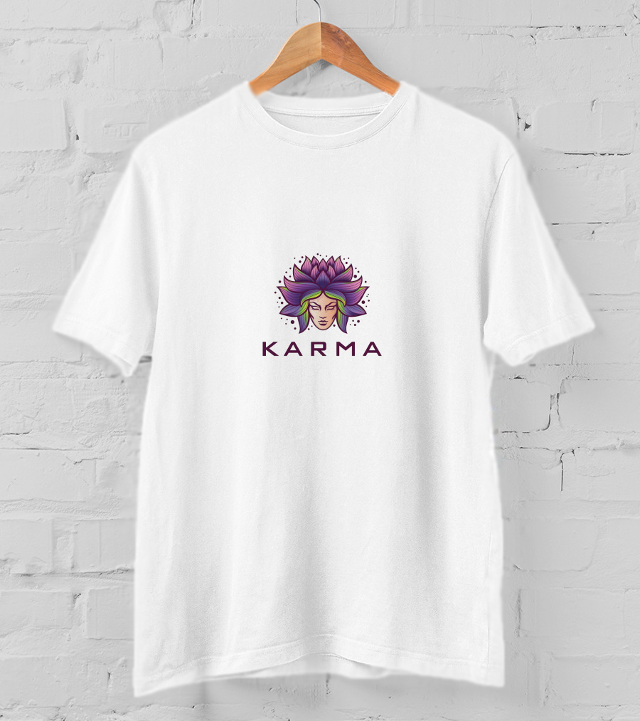 Karma LesDoMakeup Lotus Flower Head T-Shirt