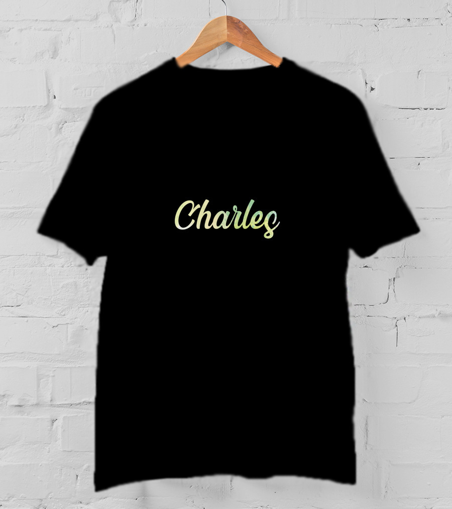 Charlie's Name Text T-Shirt