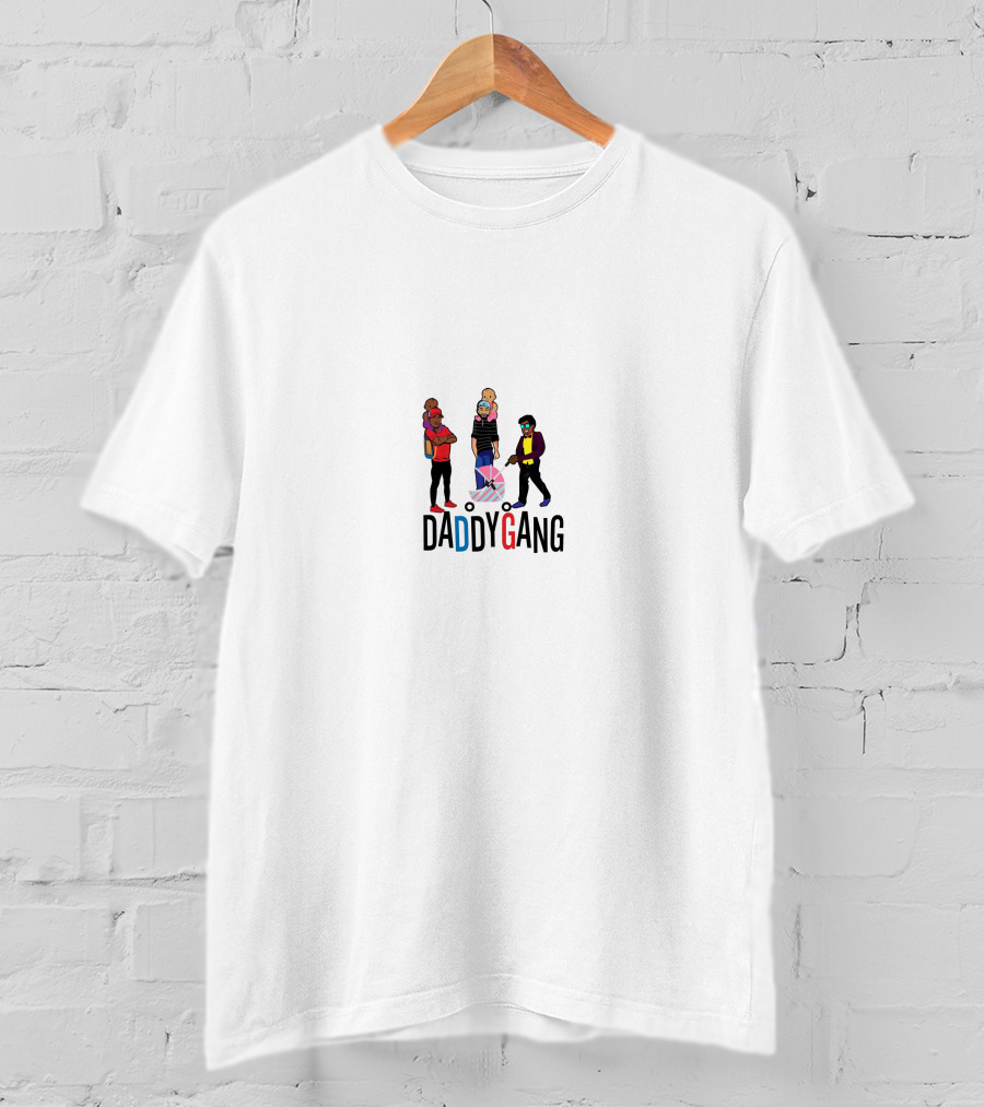 DADDY GANG Colorful Fatherhood Baby Stroller Group T-Shirt