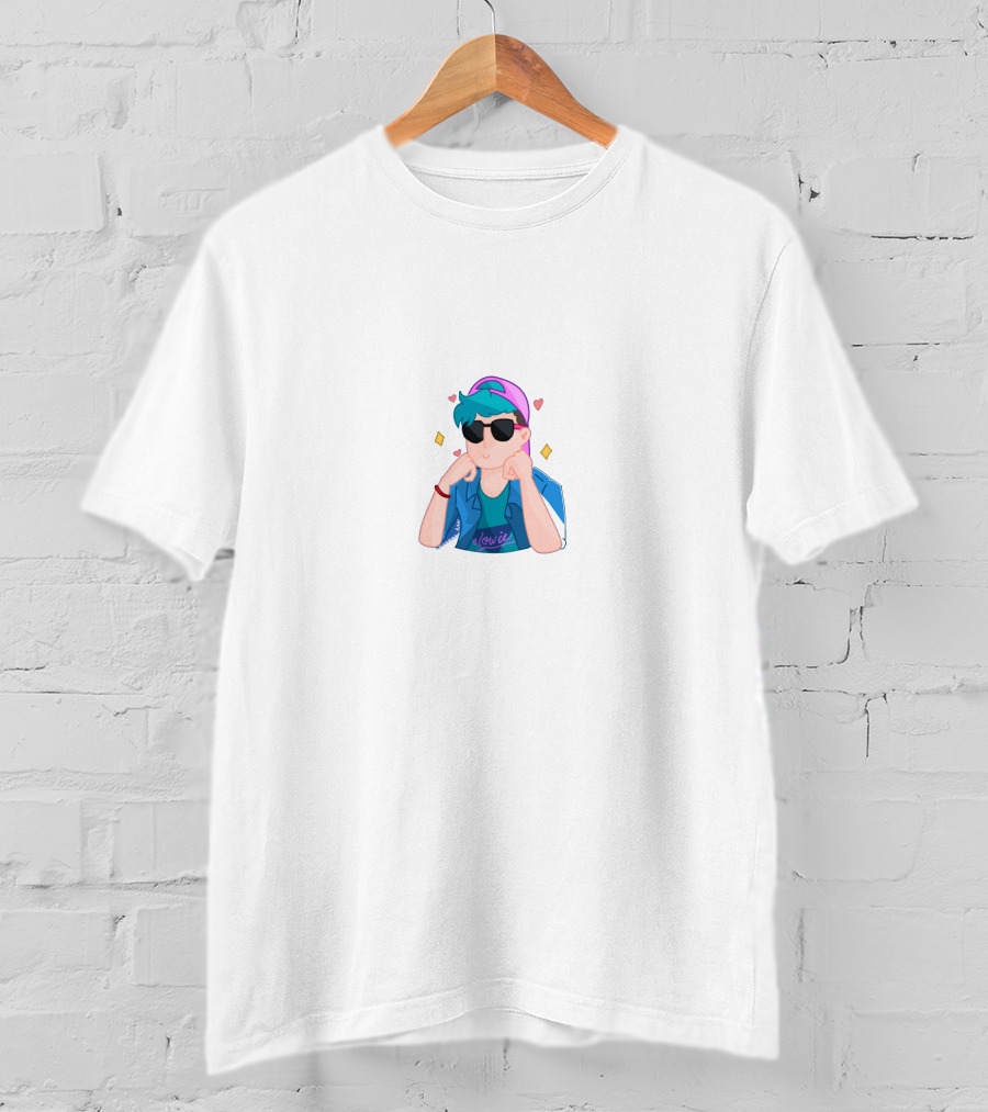 CrankGameplays Blue Jacket Pink Cap Sunglasses YouTube Persona T-Shirt