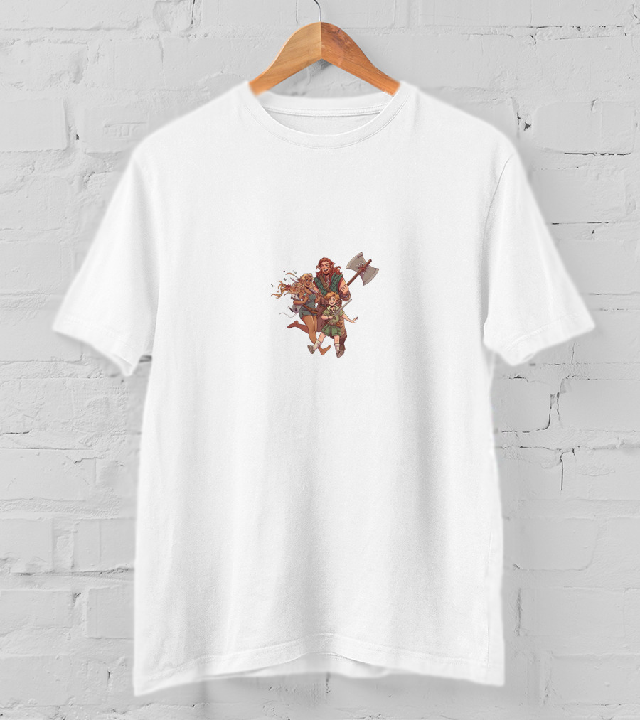 NADDPOD Hardwon Bev And Moonshine Characters Fantasy Adventure T-Shirt