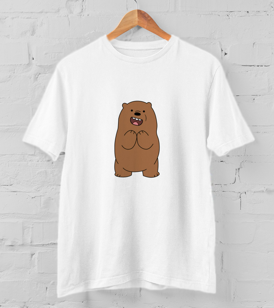 We Bare Bears Standing Bear Character T-Shirt