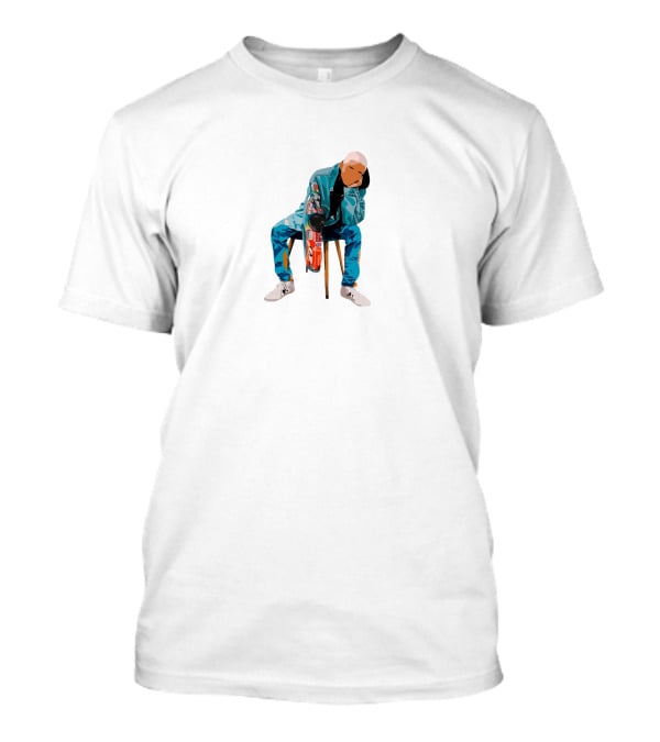 Jaden Smith Fashion Icon Sitting In Colorful T-Shirt