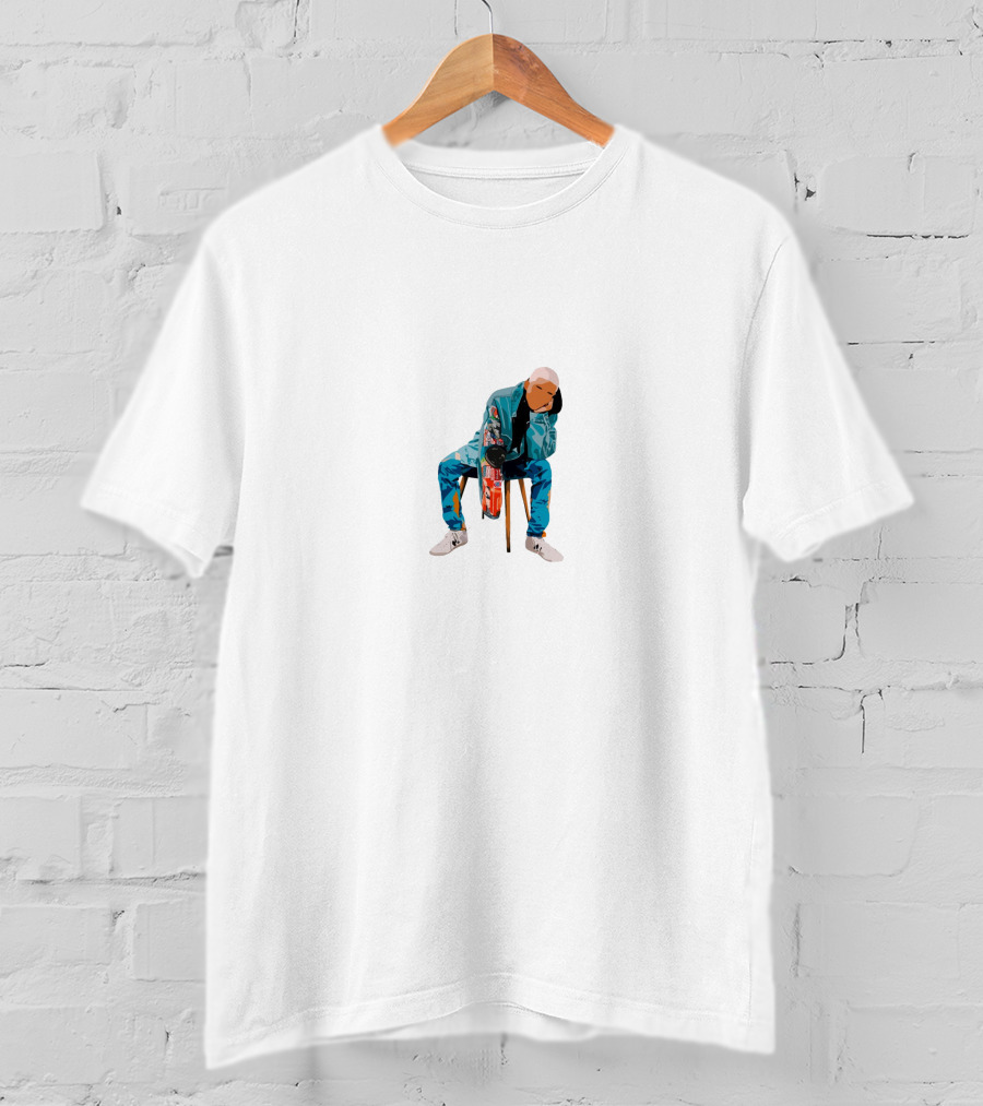 Jaden Smith Fashion Icon Sitting In Colorful T-Shirt