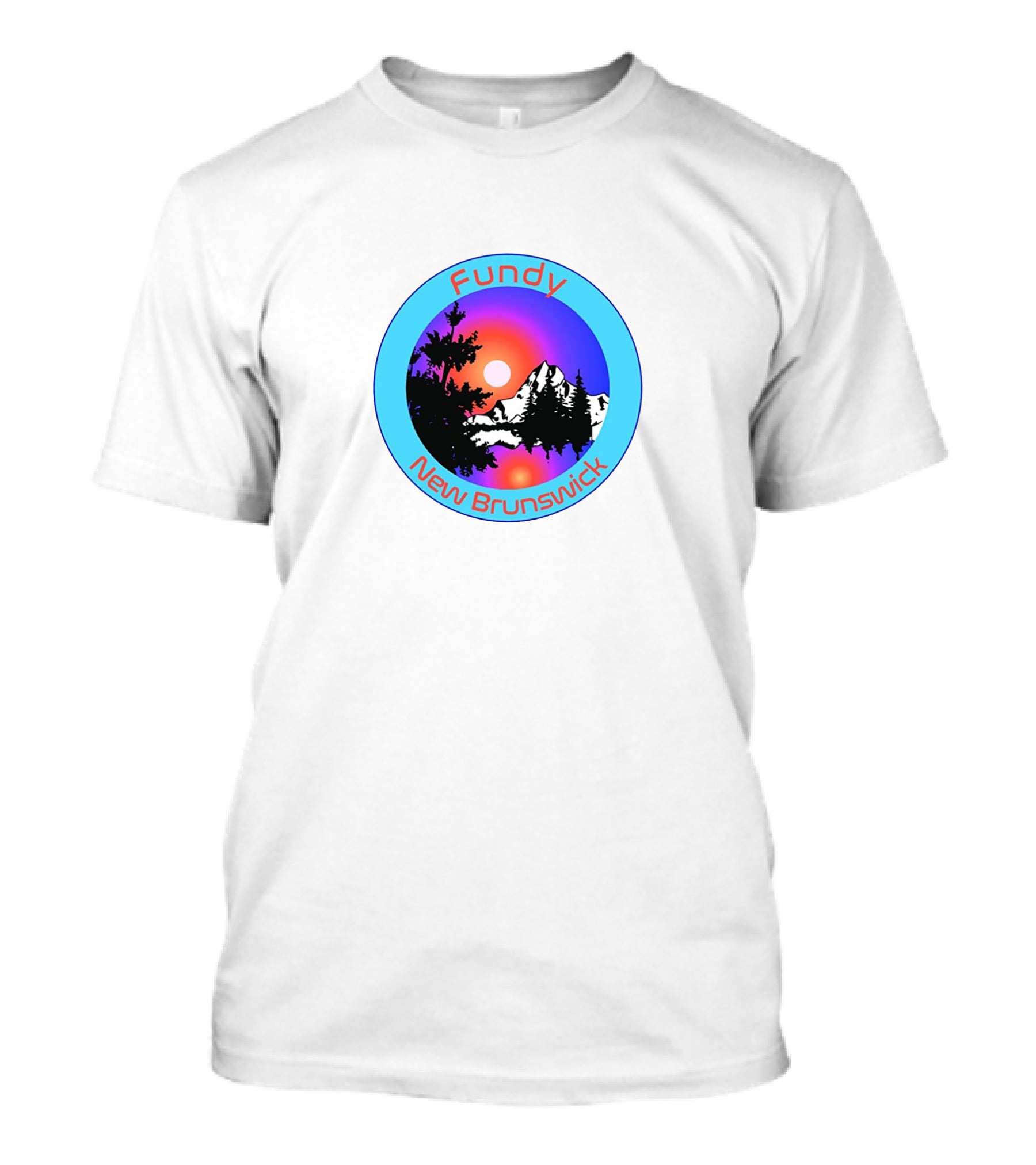 Fundy New Brunswick Sunset Mountain Scene T-Shirt